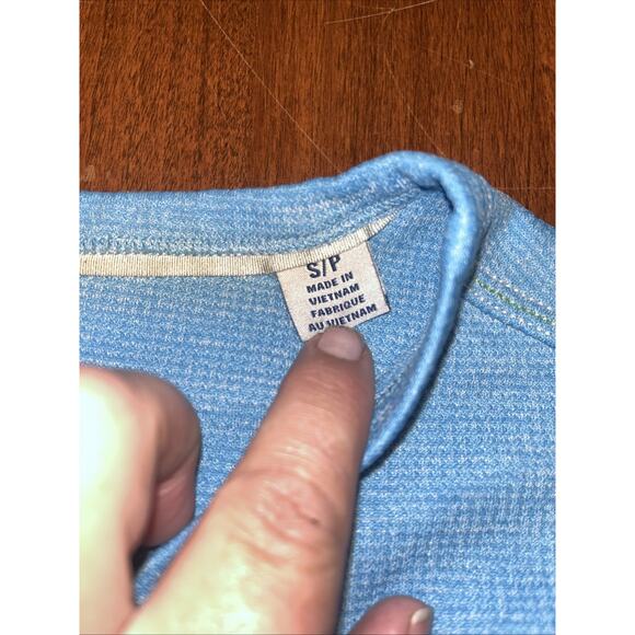 Tommy Bahama Shirt Mens S Blue V-Neck Modal Blend Comfort - Picture 3 of 7